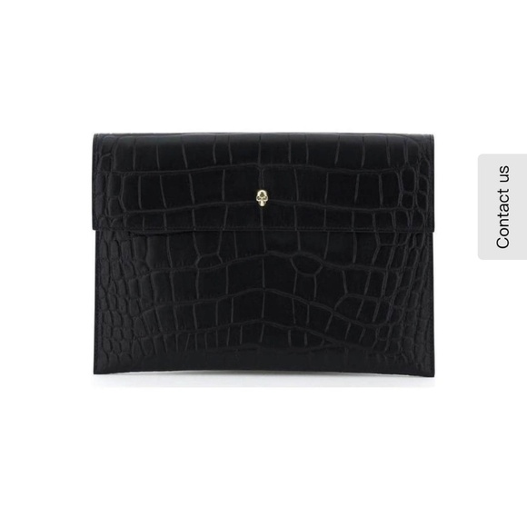 Alexander McQueen Handbags - Alexander McQueen Skull Embossed Envelope Clutch Bag